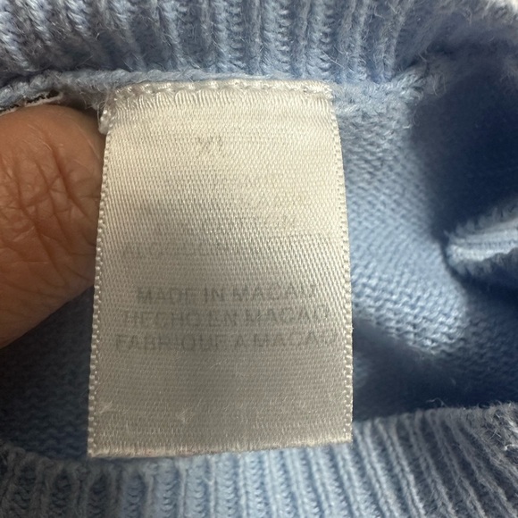 Alfred Dunner Embroidered Floral Light Blue Sweater size XL - Picture 6 of 8